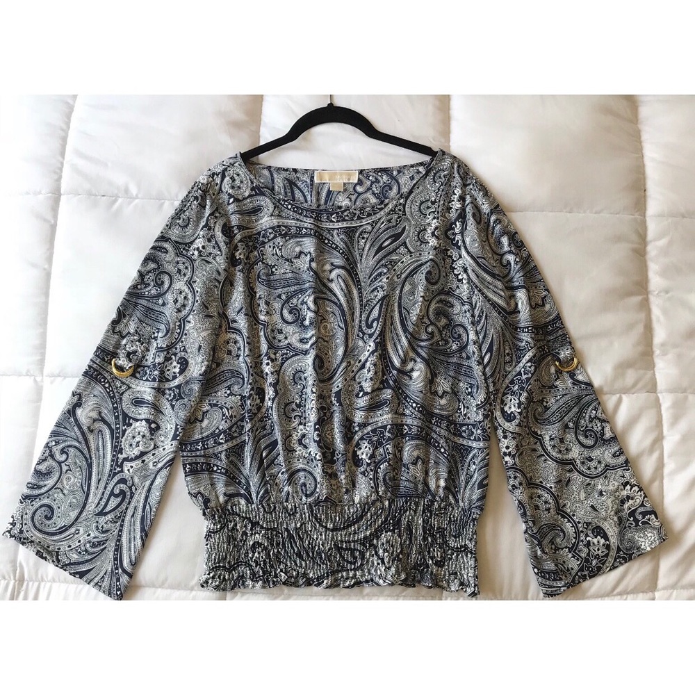 Michael Kors Paisley Print Lightweight Blouse M